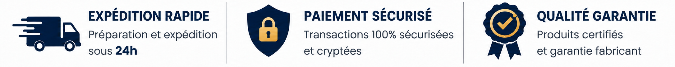 Livraison rapide - Paiement sécurisé - Service client expert